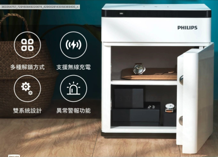 PHILIPS 飛利浦 SBX-301 亮白床頭保管櫃